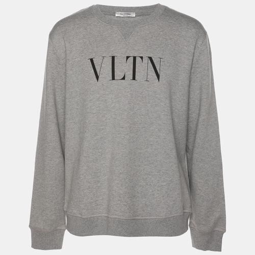 Cotton Blend VLTN Long Sleeve Sweater L - Valentino - Modalova