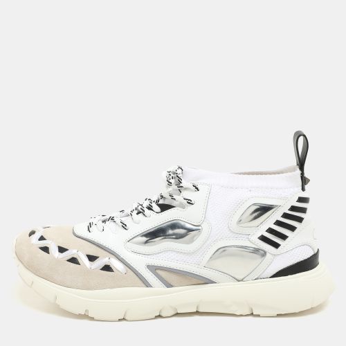 Black Knit Fabric and Leather Heroes Reflex Low Top Sneakers Size 44 - Valentino - Modalova