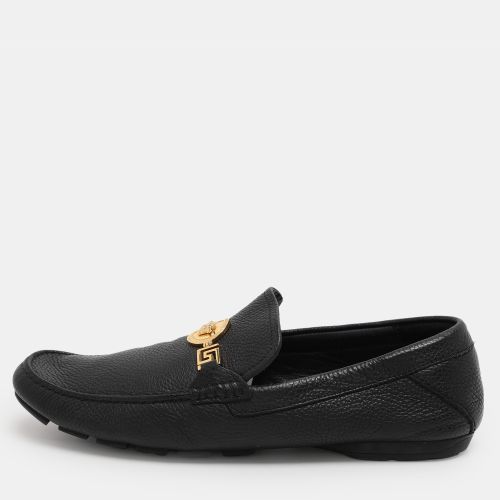 Leather Medusa Detail Slip On Loafers Size 44 - Versace - Modalova