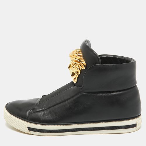 Leather Palazzo High Top Sneakers Size 39.5 - Versace - Modalova