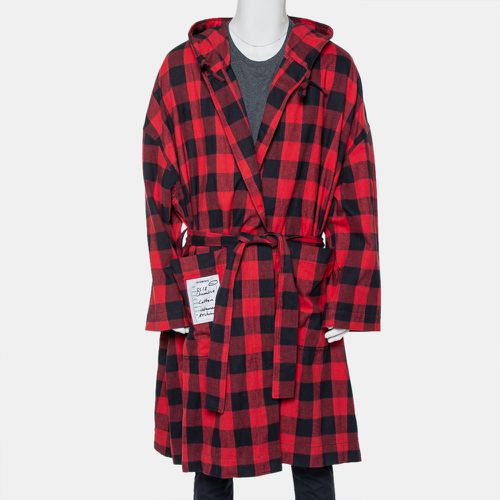 Black Plaided Flannel Belted Robe M - Vetements - Modalova