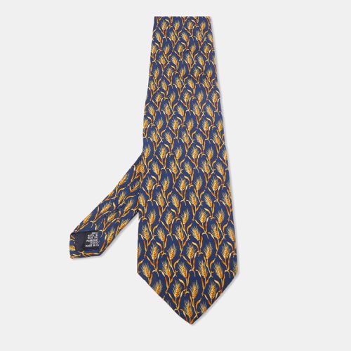 Paris Wheat Print Silk Tie - Yves Saint Laurent - Modalova