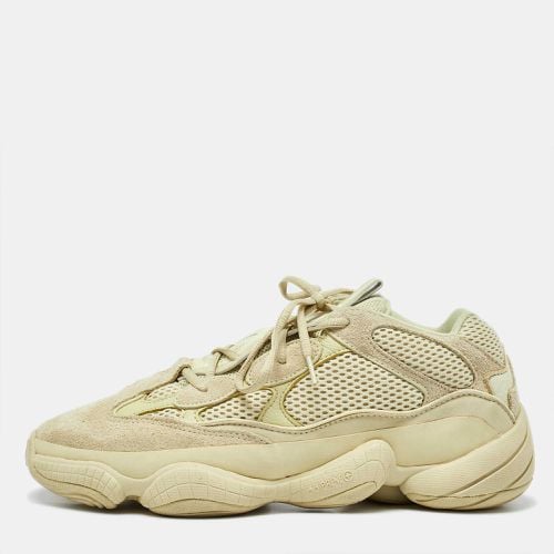 Light Yellow Suede and Mesh Yeezy 500 Low Top Sneakers Size 45.5 - Yeezy x Adidas - Modalova