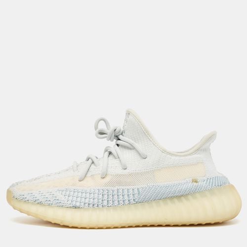 White Knit Fabric Boost 350 V2 Cloud White Non Reflective Sneakers Size 43 1/3 - Yeezy x Adidas - Modalova