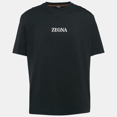 Zegna Logo Print Jersey Crew Neck -Shirt XXL - Z Zegna - Modalova