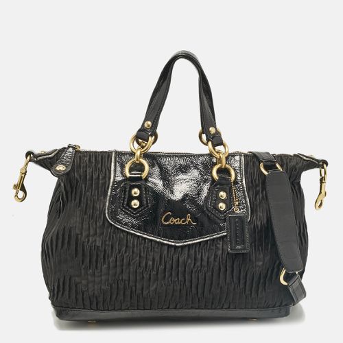 Satin and Patent Leather Ashley Tote - Coach - Modalova