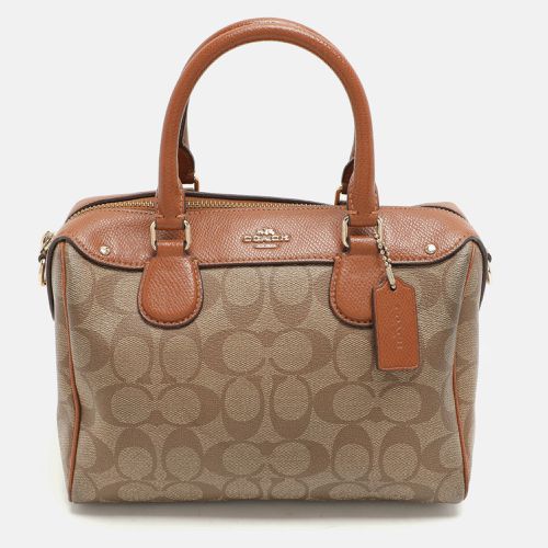 Brown Signature Coated Canvas and Leather Mini Bennett Satchel - Coach - Modalova