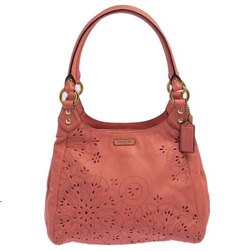 Leather Floral Laser Cut Hobo - Coach - Modalova