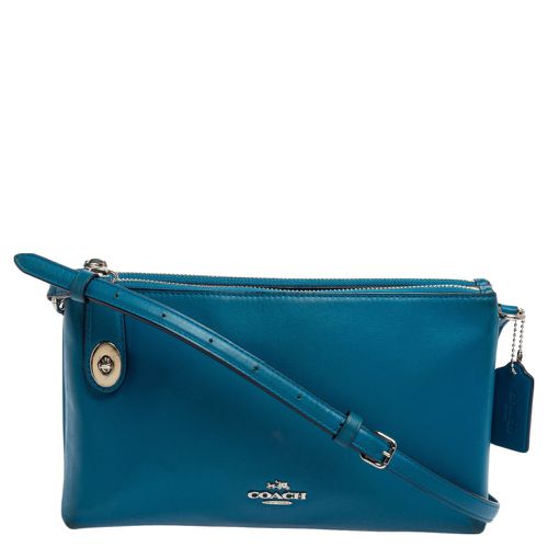 Teal Leather Crosby Double Zip Crossbody Bag - Coach - Modalova