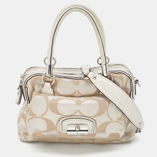 Signature Canvas and Leather Buckle Satchel - Coach - Modalova