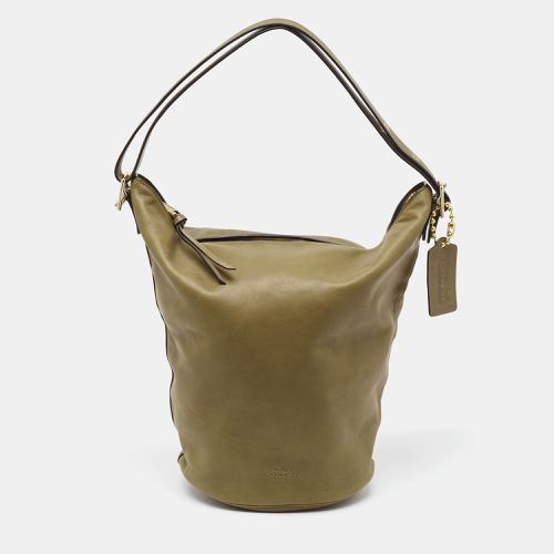 Olive Leather Bleecker Bucket Bag - Coach - Modalova