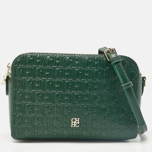 Monogram Embossed Leather Camera Crossbody Bag - Carolina Herrera - Modalova