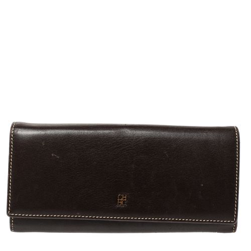 Dark Flap Continental Wallet - Carolina Herrera - Modalova