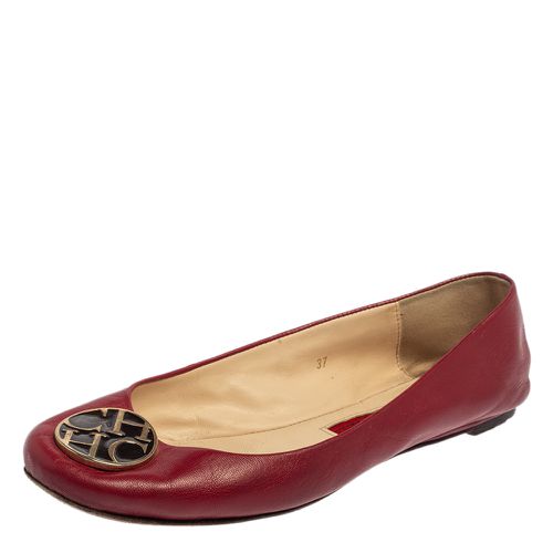 Leather Logo Ballet Flats Size 37 - CH Carolina Herrera - Modalova