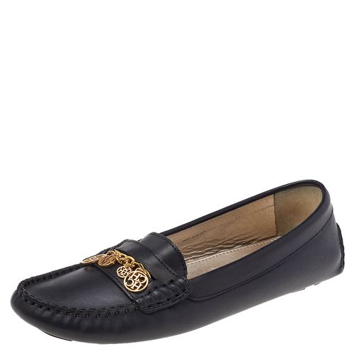 Leather Logo Charm Detail Slip On Loafers Size 39 - CH Carolina Herrera - Modalova