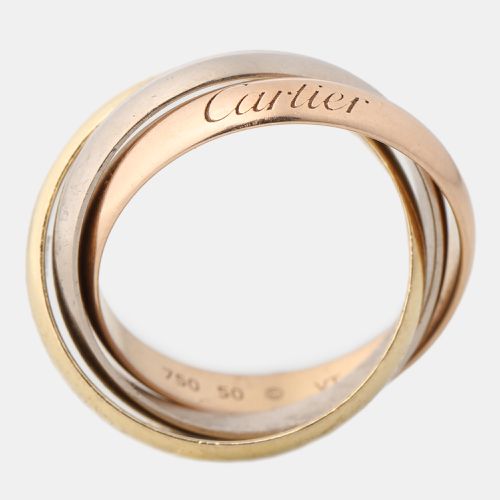 Trinity 18K Rose and White Gold Ring EU 50 - Cartier - Modalova