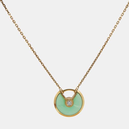 Amulette De Diamond Chrysophase 18k Gold Necklace - Cartier - Modalova