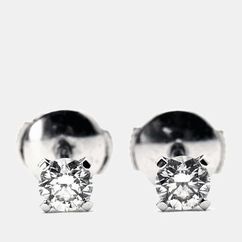 Solitaire Diamond 18k Gold Stud Earrings - Cartier - Modalova