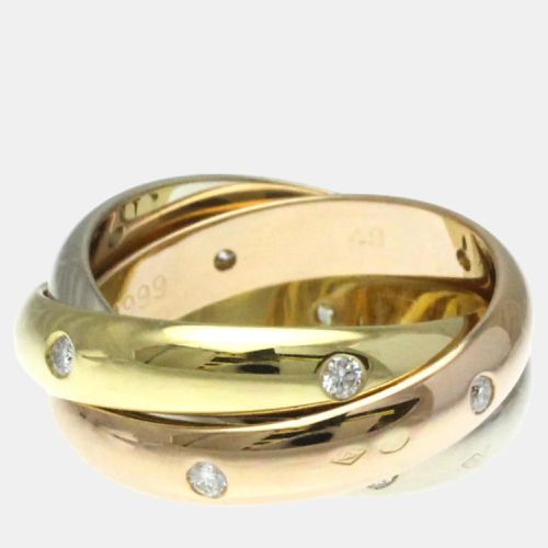 K Rose, White, Gold and Diamond Trinity Band Ring EU 49 - Cartier - Modalova