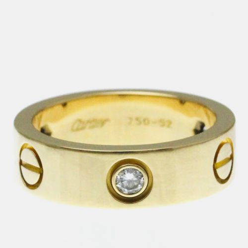 K Gold and Diamond Love Band Ring EU 52 - Cartier - Modalova