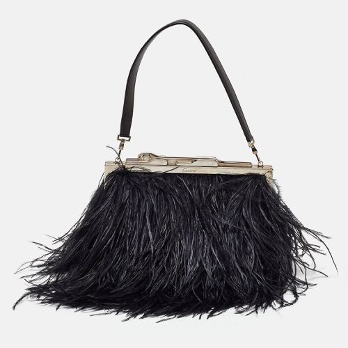 Ostrich Feather and Leather Clutch - Cartier - Modalova