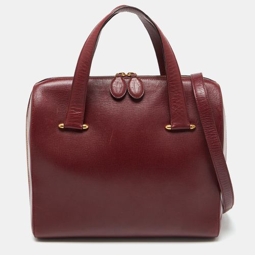 Leather Zip Boston Bag - Cartier - Modalova