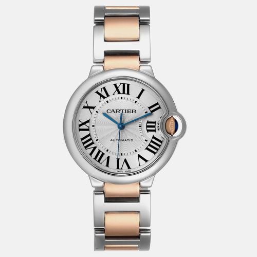 K Rose Gold Stainless Steel Ballon Bleu 3284 Automatic Women's Wristwatch 36 mm - Cartier - Modalova