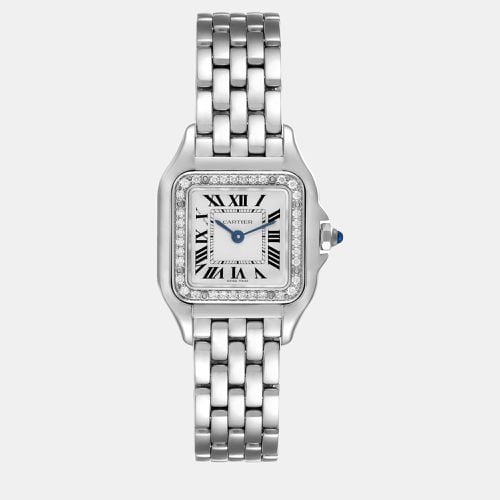 Panthere Small Steel Diamond Bezel Ladies Watch 23.0 mm - Cartier - Modalova