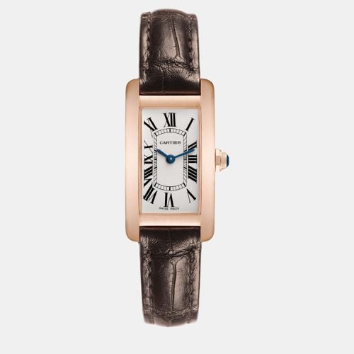 Tank Americaine Rose Gold Dial Ladies Watch 19.0 mm - Cartier - Modalova