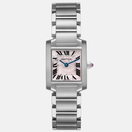 Tank Francaise Mother Of Pearl Steel Ladies Watch W51028Q3 - Cartier - Modalova