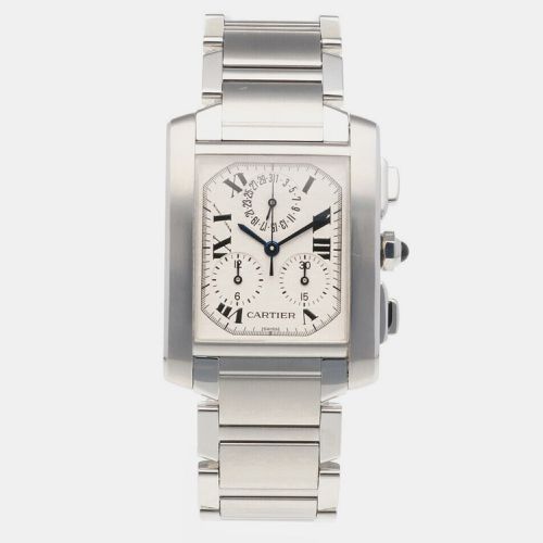 Stainless Steel Tank Francaise 2303 Quartz Women's Wristwatch 29mm - Cartier - Modalova