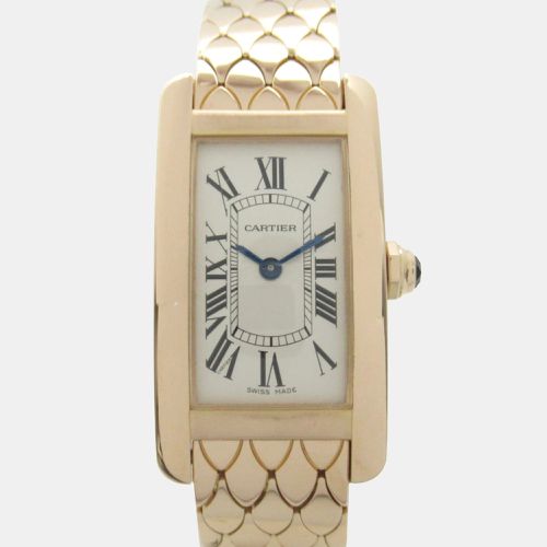 K Rose Gold Tank Americaine W2620031 Automatic Women's Wristwatch 19 mm - Cartier - Modalova