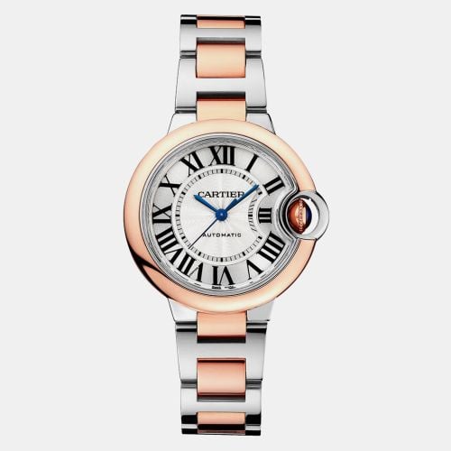 Stainless Steel 18k Rose Gold Multicolor Ballon Bleu de Automatic Women's Wristwatch 33mm - Cartier - Modalova