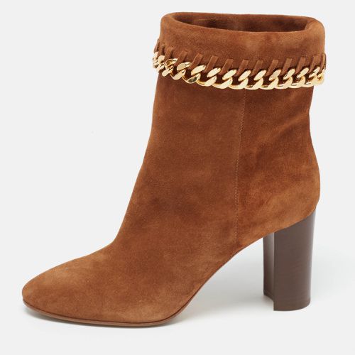 Suede Chain Detail Ankle Boots Size 37 - Casadei - Modalova