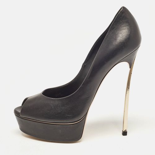 Patent Leather Peep Toe Pumps Size 39 - Casadei - Modalova