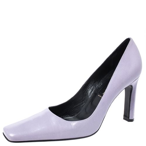 Lilac Leather Square Toe Pumps Size 38 - Casadei - Modalova