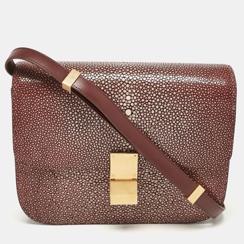 Stingray and Leather Medium Classic Box Shoulder Bag - Celine - Modalova