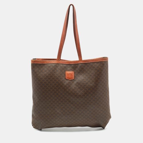 Dark Macadam Coated Canvas and Leather Tote - Celine - Modalova