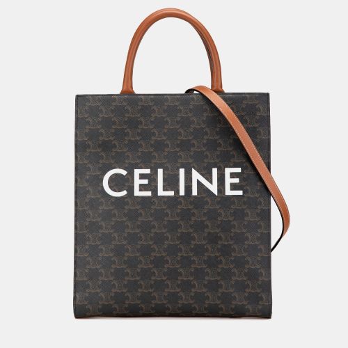 Coated Canvas Small Triomphe Vertical Cabas Tote Bag - Celine - Modalova