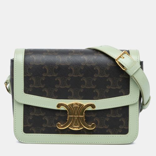 Green Teen Coated Canvas Triomphe Crossbody Bag - Celine - Modalova