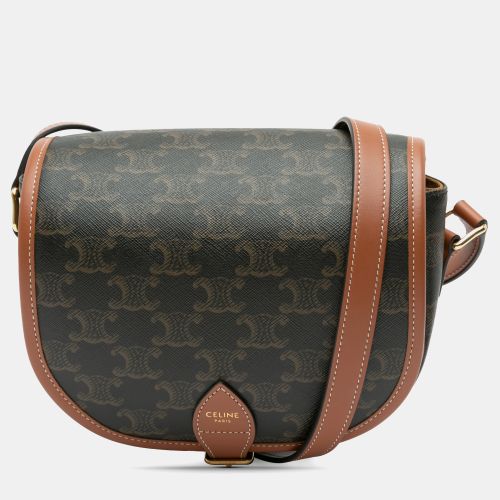 Medium Triomphe Coated Canvas Folco Crossbody - Celine - Modalova