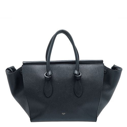 Celine Black Leather Small Tie Tote - Celine - Modalova