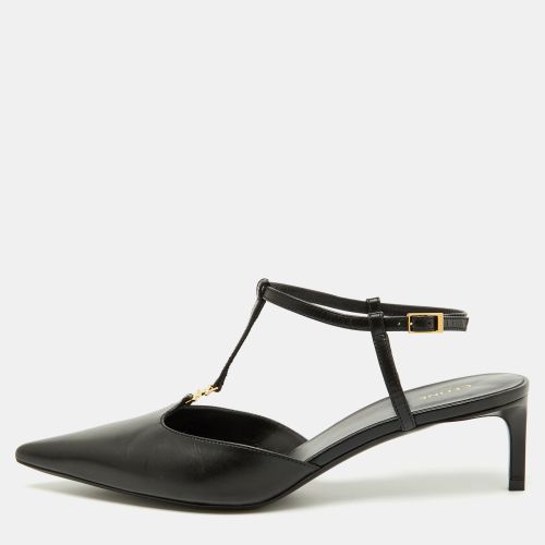 Leather Pointed Toe T-Bar Strap Pumps Size 38 - Celine - Modalova