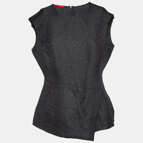 Embossed Jacquard Peplum Top S - CH Carolina Herrera - Modalova