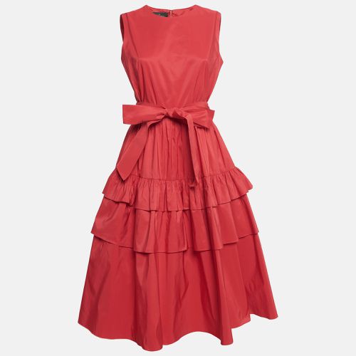 Synthetic Ruffled Sleeveless Midi Dress M - CH Carolina Herrera - Modalova