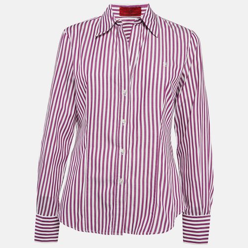 Striped Cotton Button Front Shirt M - CH Carolina Herrera - Modalova