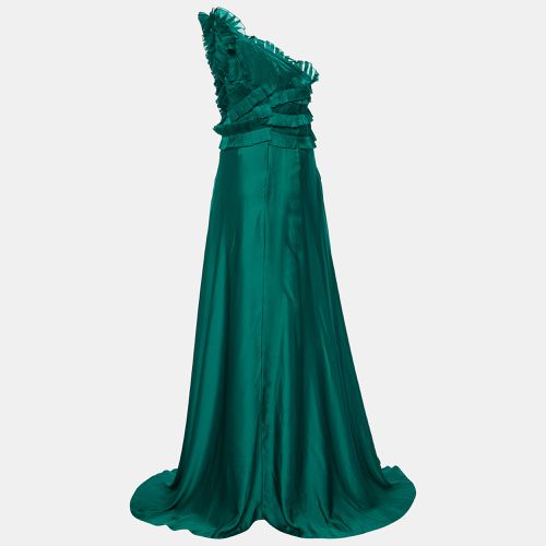 Silk Ruffled One Shoulder Gown M - CH Carolina Herrera - Modalova