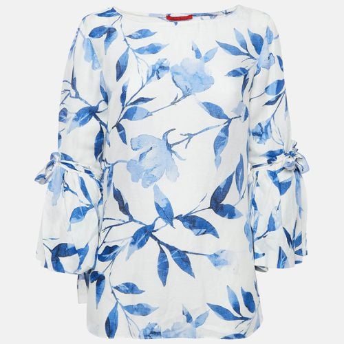 Floral Print Flounce Sleeve Top M - CH Carolina Herrera - Modalova