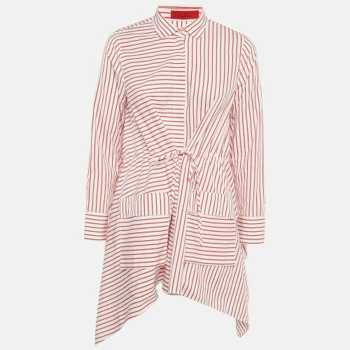 Striped Cotton Asymmetrical Long Sleeve Shirt M - CH Carolina Herrera - Modalova