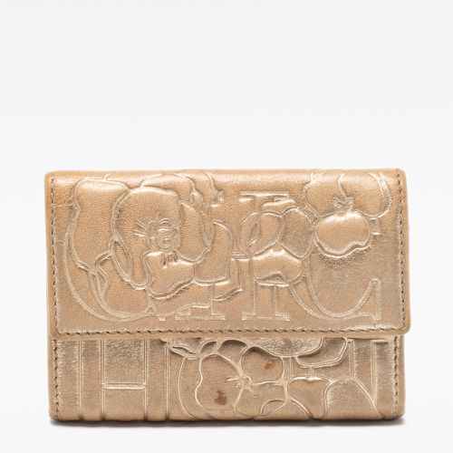 Floral Embossed Leather Flap Compact Wallet - CH Carolina Herrera - Modalova